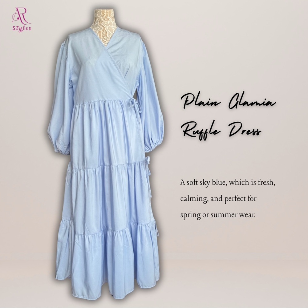 NWT Cotton Poplin Maxi Dress in Blue